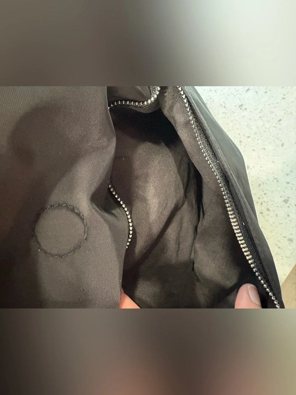 NWT House of Harlow nylon backpack in a classic black w/ silver-tone hardware